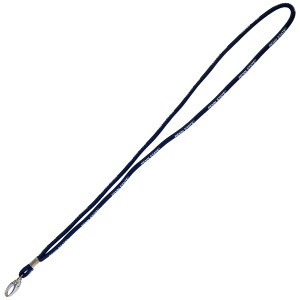 navy cord lanyard with lobster claw closure and repeating Penn State